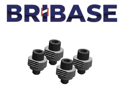 مجموعة من أربعة مشابك مسطحة مخدد، ارتفاع 11 مم BriBase BB.VS.100.51.111