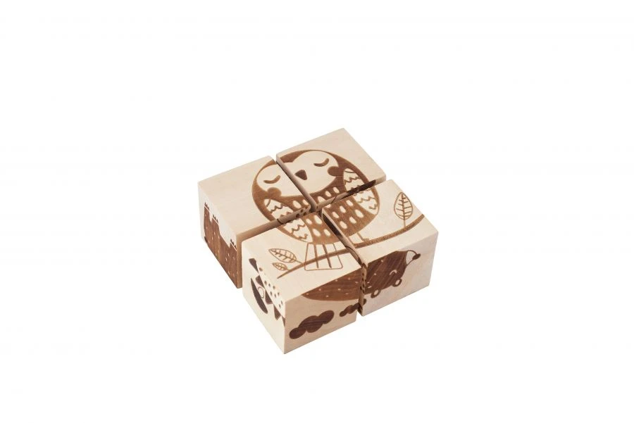 مكعبات خشبية "الحيوانات البحرية" - لعبة تعليمية للأطفال