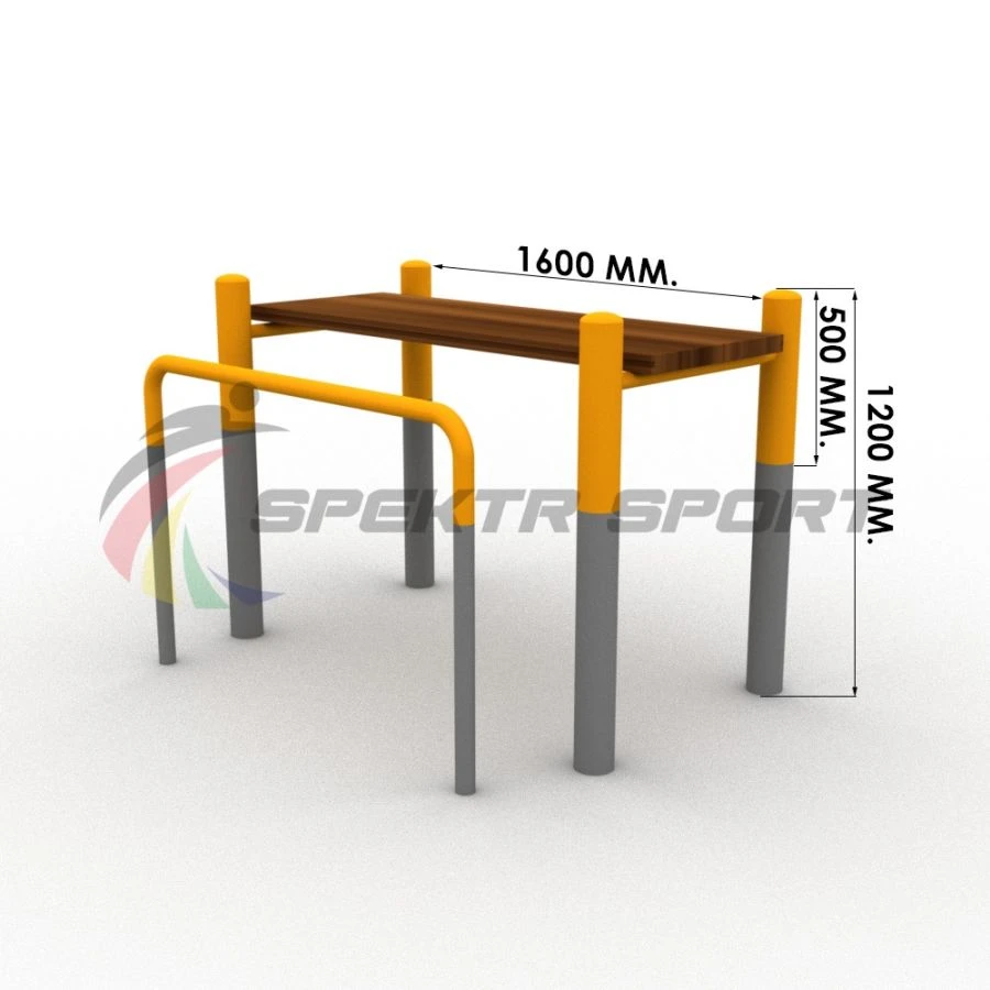 مقعد تمرين للبطن مع دعم للقدمين SP WRK-34E 76mm