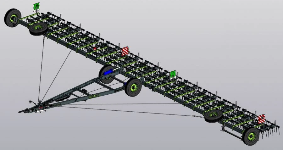 محراث متوسط الربيع VELES BS-18.M للحفاظ على رطوبة التربة
