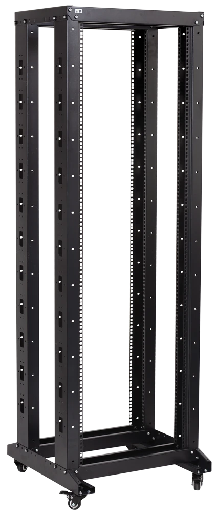 LF05-47U66-2R ITK 19" Dual Frame Rack, 47U, 600x600, Rolling, Black