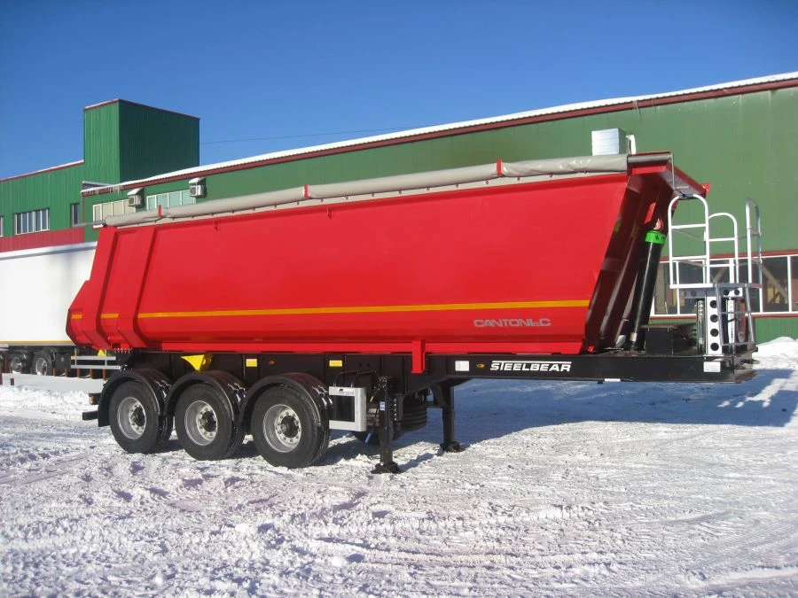 مقطورة تفريغ ثلاثية المحاور PT-24S مع محور BPW HSFALM 9010-15 V36