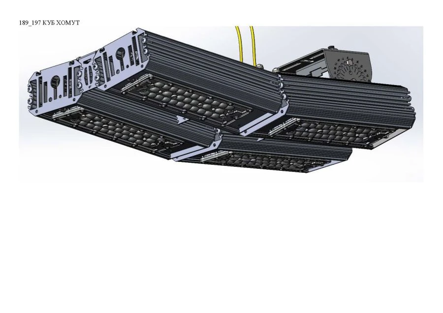 ضوء LED بتصميم صناعي "MTM IoT" من سلسلة كيوبيك 200 مع أربعة وحدات
