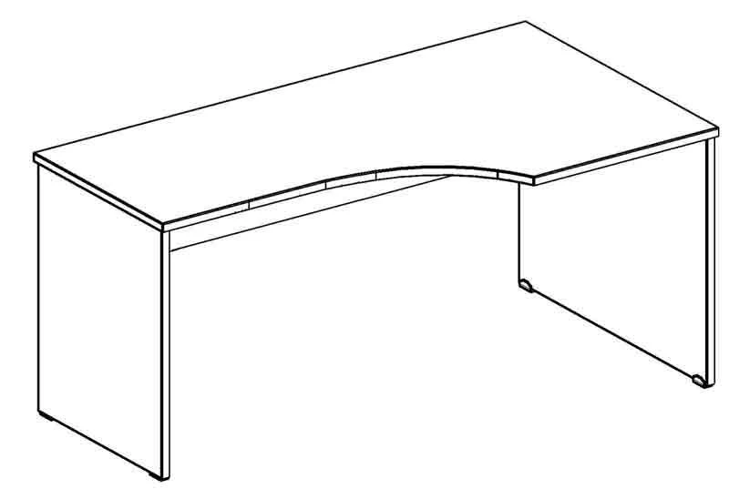 Ergonomic Work Desk 14 160 P/L Steel Wood Series