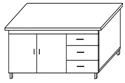 Laboratory Table with Drawers STF-5