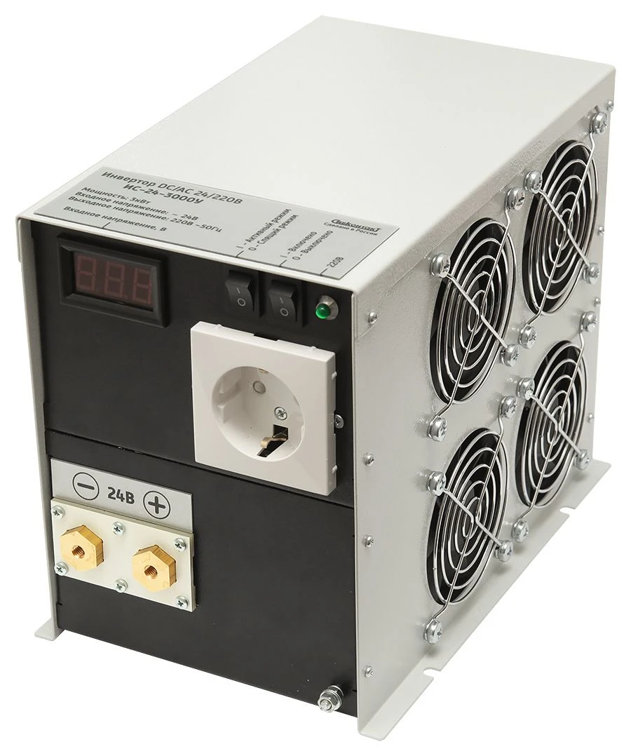 محول جهد IS-24-3000U من DC إلى AC 24 فولت إلى 220 فولت 3000 واط