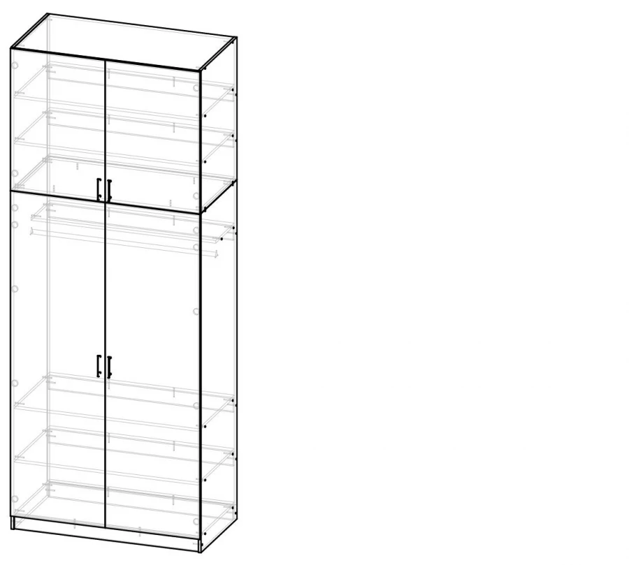 Universal Cabinet for Clothes and Personal Items SHK 4 ZCUN
