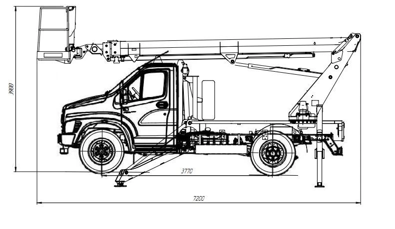 منصة العمل الجوية المدمجة AGP-20T غاز-C41R13 19م 80/250/300كغ 13.5م