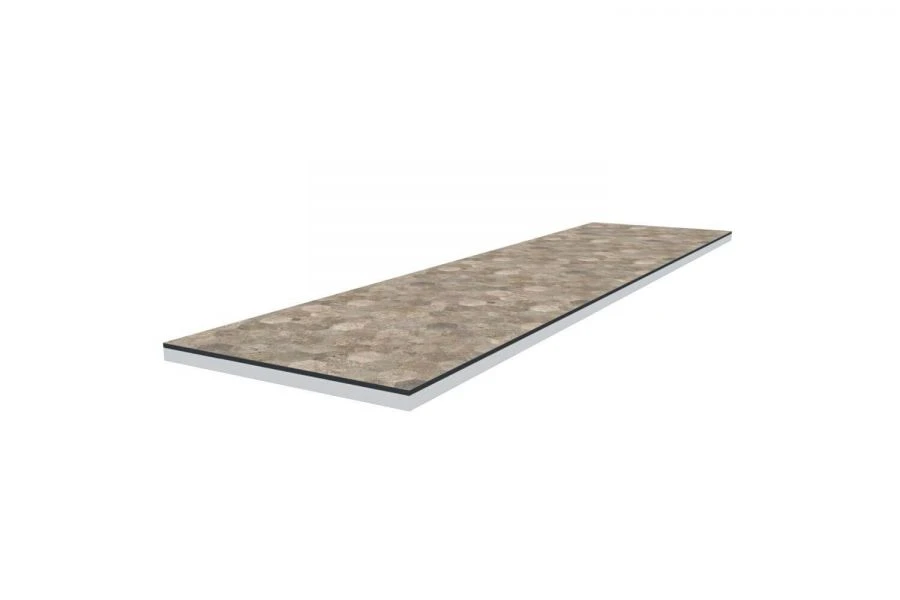2000x600x38 mm Hexastone R Straight Worktop, Model 292.138.200