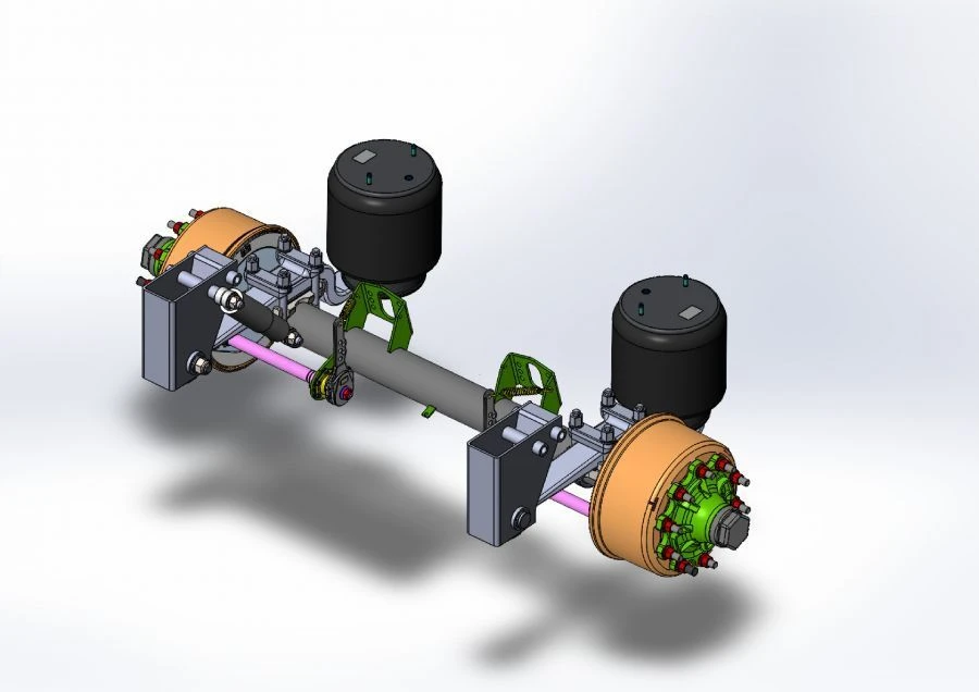 Axle Assembly with Pneumatic Suspension AXL-13-RFSGPN-00