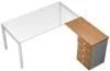 PROFIQUADRO 4-Drawer Briefing Support Cabinet with Lock, Model KV 209