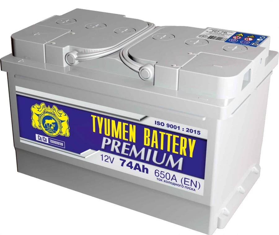 بطارية بدء التشغيل الرصاصية TYUMEN BATTERY 6СТ-74LR PREMIUM
