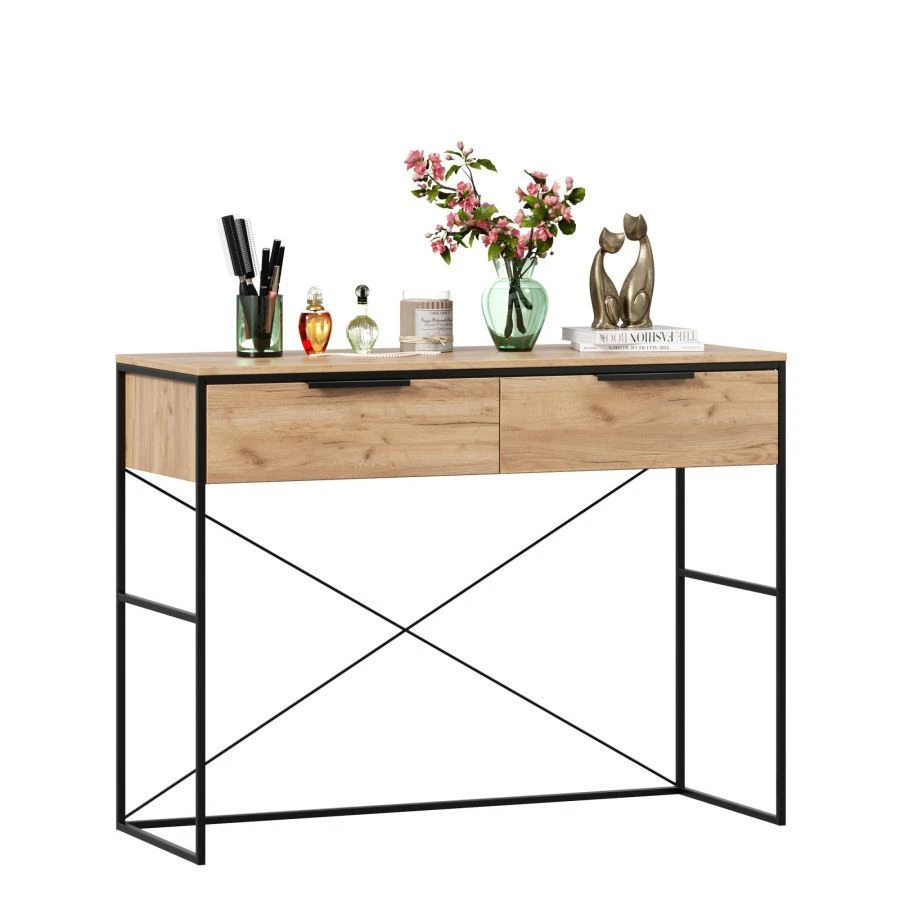 Elegant Vanity Table in Golden Oak - Model Nord LD.677040.000