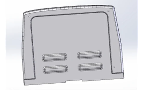 Polyester Glass Fiber Rear Panel for Vehicles AP 4208-5303109
