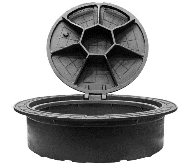 غطاء مانhole من الحديد الزهر العائم OUE-SM-600 D400