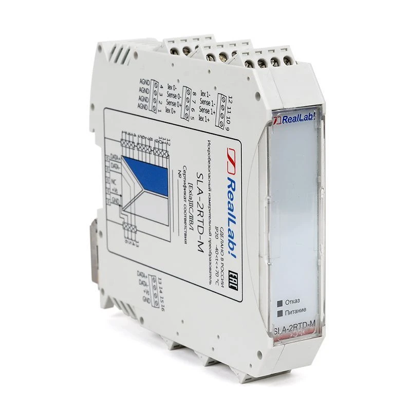 محول إشارة آمن ضد الانفجارات لمستشعرات المقاومة مع خرج RS-485 (SLA-2RTD-M)