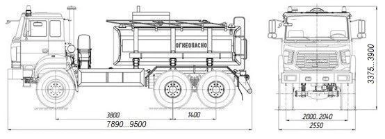 Fuel Dispensing Truck ATZ 4680L3-10 on Ural Chassis 4320-4151-79, 4320-4151-81, 4320-4151-83
