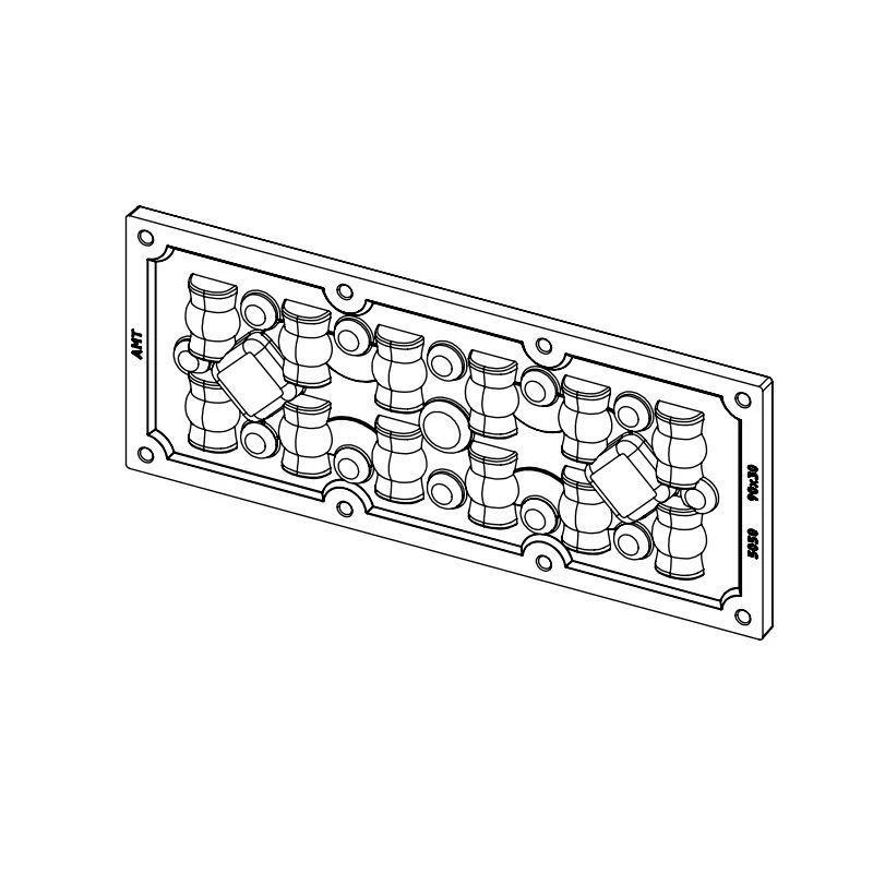 عدسة لمصابيح LED AMT-HB-173x70-5050(12)-30x90-PC