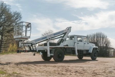 منصة العمل الجوية AGP-18T GAZ-33088 بكابينة مكونة من 5 أشخاص 17.8م 250كغ