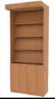 Floor Display Case with 4 Shelves and Lighting Module, No Glass