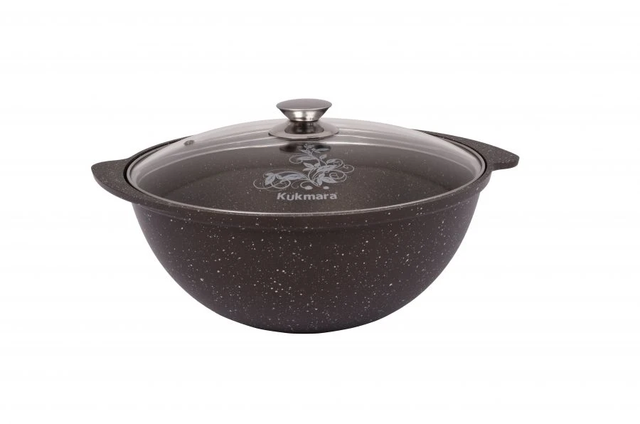 Aluminum Plov Pot with Non-Stick Coating 3.5L Kukmara Marble Line