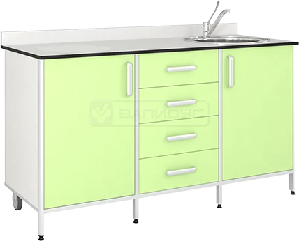 Medical Cabinet with Right Sink and Aluminum Profile TM-6PK