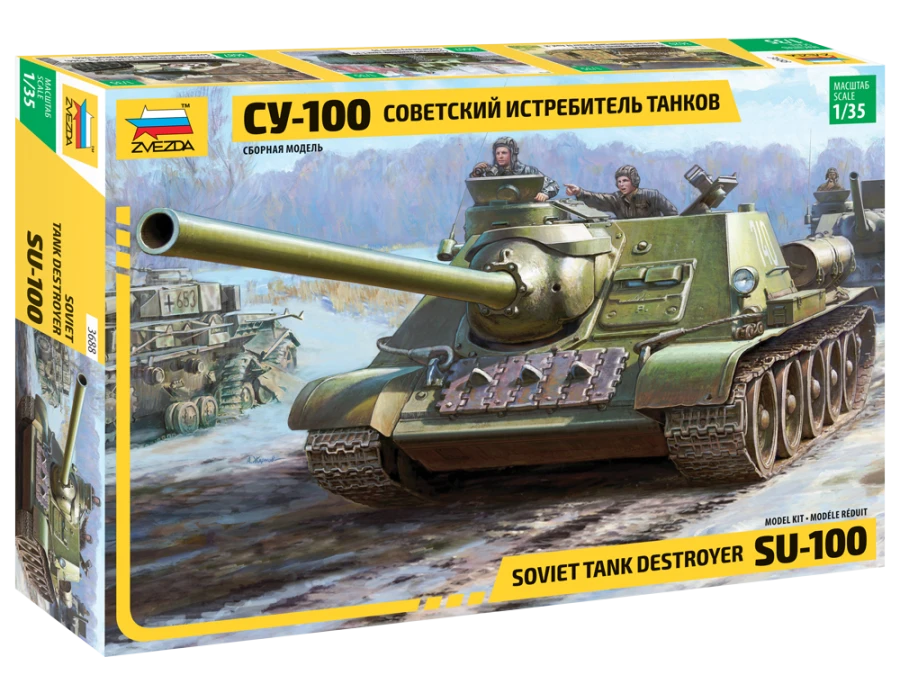 Soviet Tank Destroyer SU-100 Model Kit for Ages 10+
