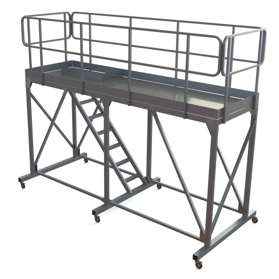 منصة تفتيش متنقلة من الألمنيوم LSA-2200-480
