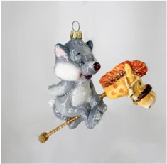 Handmade Glass Christmas Ornament "Jump-Skip
