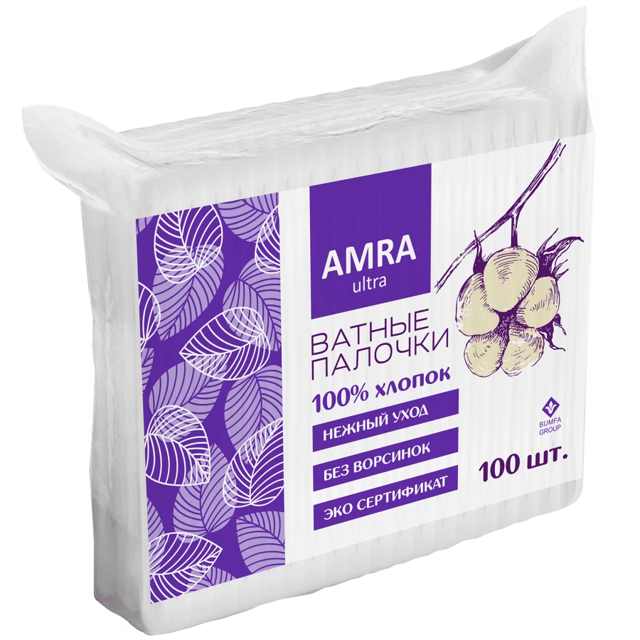 أعواد قطنية صحية 100% للاستخدام التجميلي AMRA
