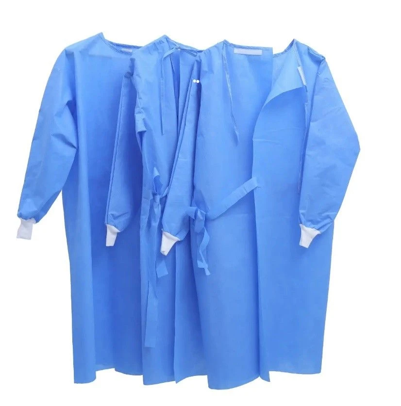 Medical Isolation Clothing Set, Reusable Non-Sterile - Gown & High Booties with Double Sole