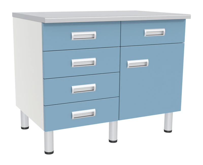 طاولة مختبرية SL-03-MSK (SL-03-115) مع خزائن وأدراج