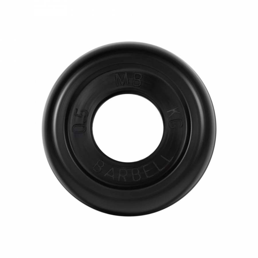 Black Rubber-Coated Standard Disc 26mm 0.5kg MB-PltB26-0.5