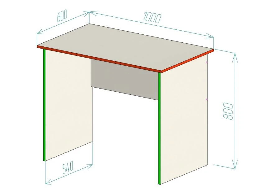 طاولة عمل مرتفعة 1000x600x800