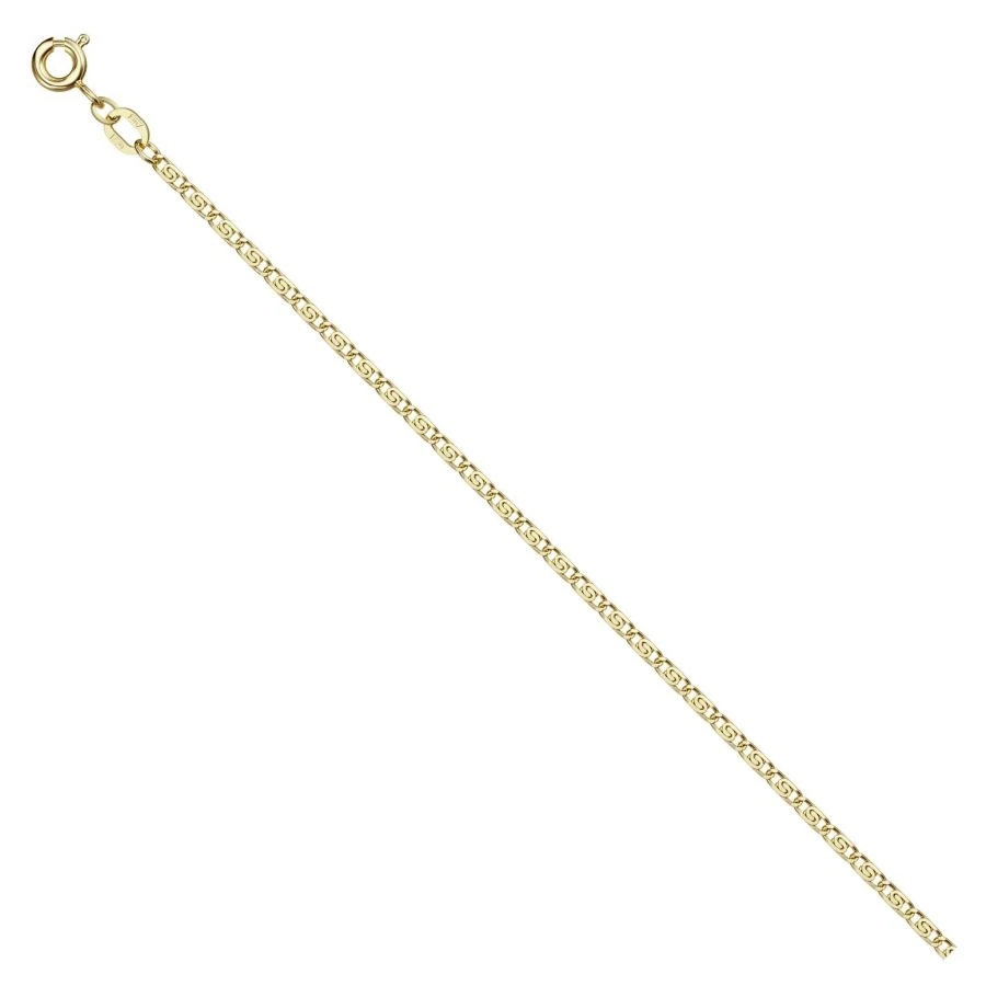 Gold Bracelet 585 with Green Lumakina and Diamond Facet, Model NB17-046, 1MM, 23CM, 10.33G