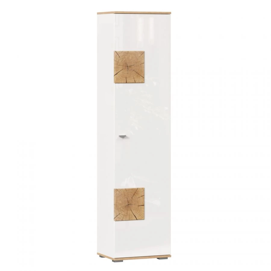 Single Door Wardrobe in Golden Oak/White - Fiji LD.659160.000