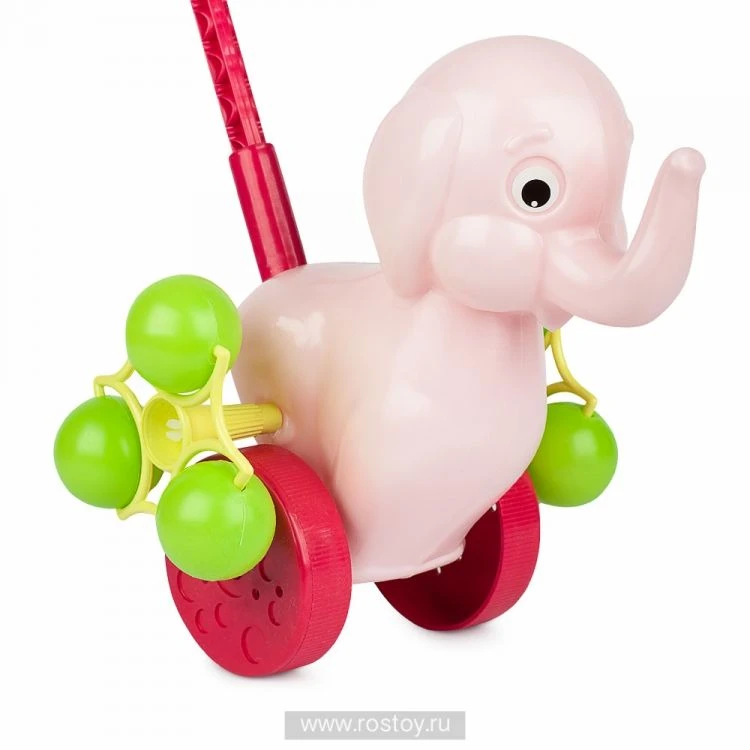 Pink Elephant Stick Walker Toy for Toddlers