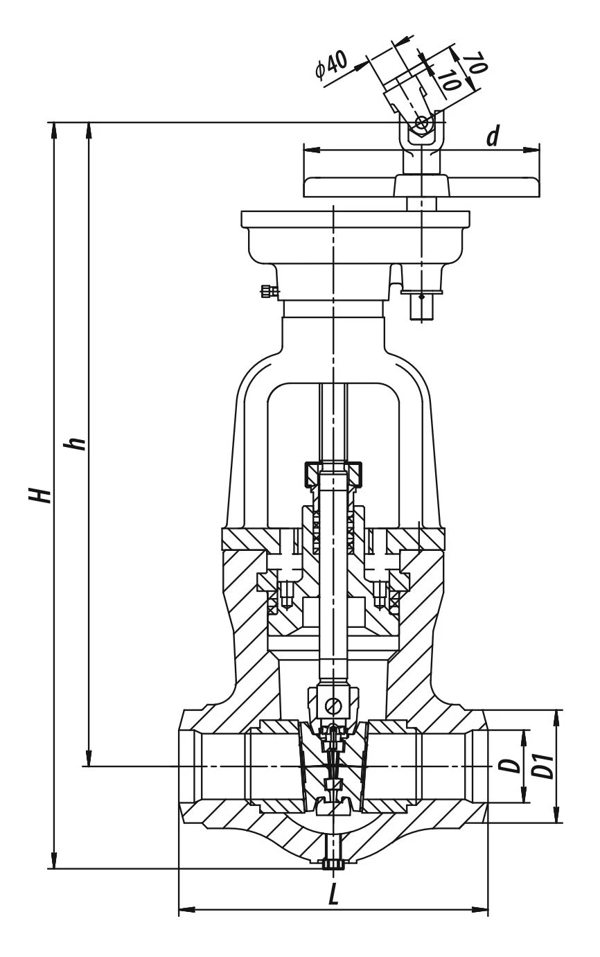 Gate Valve 1012-225-CZ for Water and Steam Pipeline Sealing