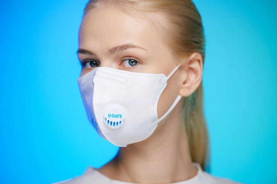 قناع تنفس U-SAFE® FFP2 NR D لحماية من الرذاذ