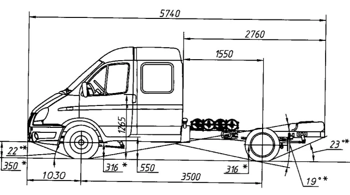 Two-Fuel Engine Chassis for Trucks, Modification 330263