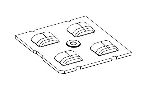 عدسة LED لمصابيح AMT-ST-50x50-5050(4)-T2