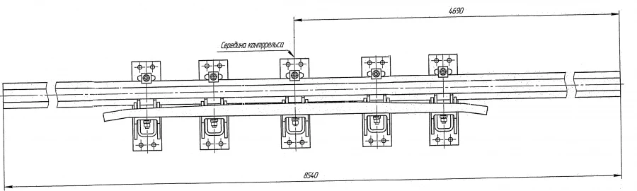 Cross Rail with Counter Rail for Switches Project N01.011.4000.00-02