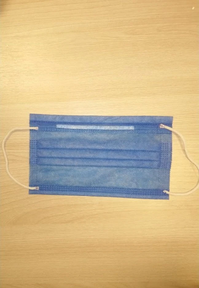 Disposable Non-Sterile Medical Mask 3-Layer Surgical 17.5x9.5 cm Blue