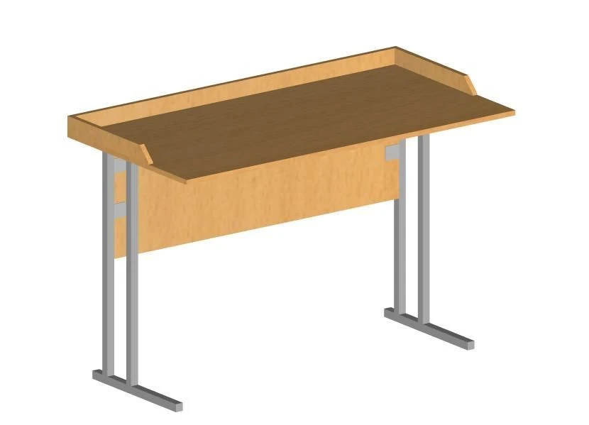 طاولة مختبرية للطلاب - مقعدين، 1200x600، سطح بلاستيكي
