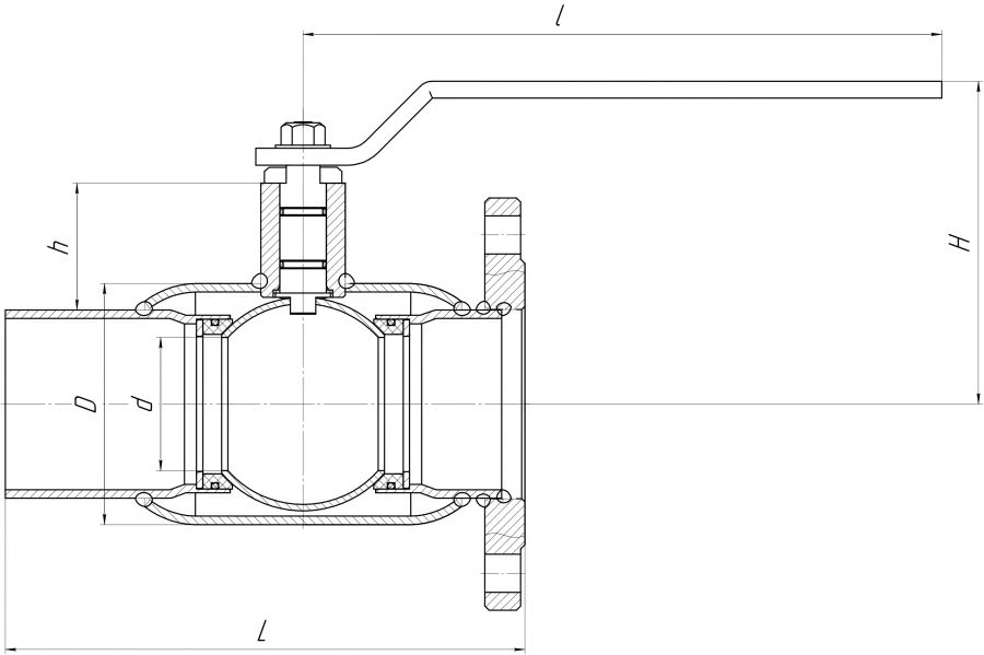 Stainless Steel Ball Valve ALSO Combined Reduced KSH.K.032.40-03