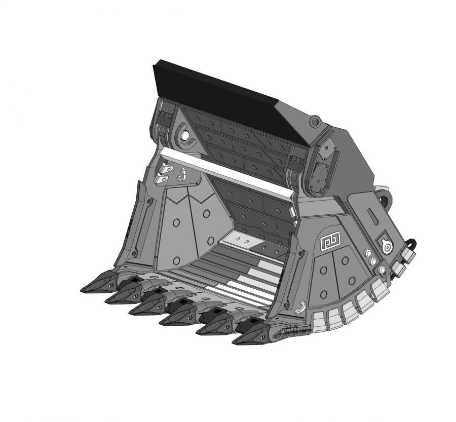 دلو بسعة 6.5م³ مع تفريغ سفلي FS-065-T1-G-JHX1
