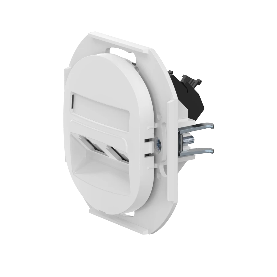 مقبس كمبيوتر مزدوج مع وحدات Keystone RJ45، E614.0