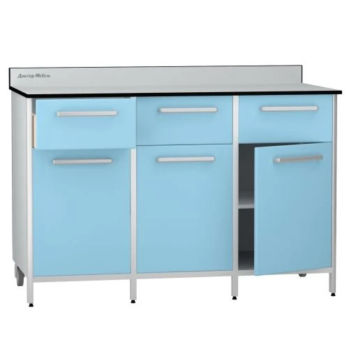 Medicine Storage Cabinet with Aluminum Frame and Shelves, Model DM-3-109-08.K2.F3
