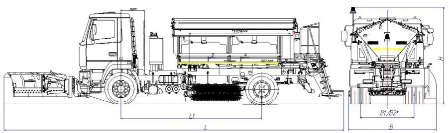 آلة صيانة الطرق مع مجموعة معدات الشتاء موديل MK-3531-04
