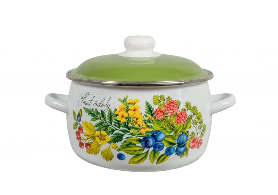 Deep Spherical Enamelled Steel Cooking Pot 2L, 3L, 4L, 5.5L